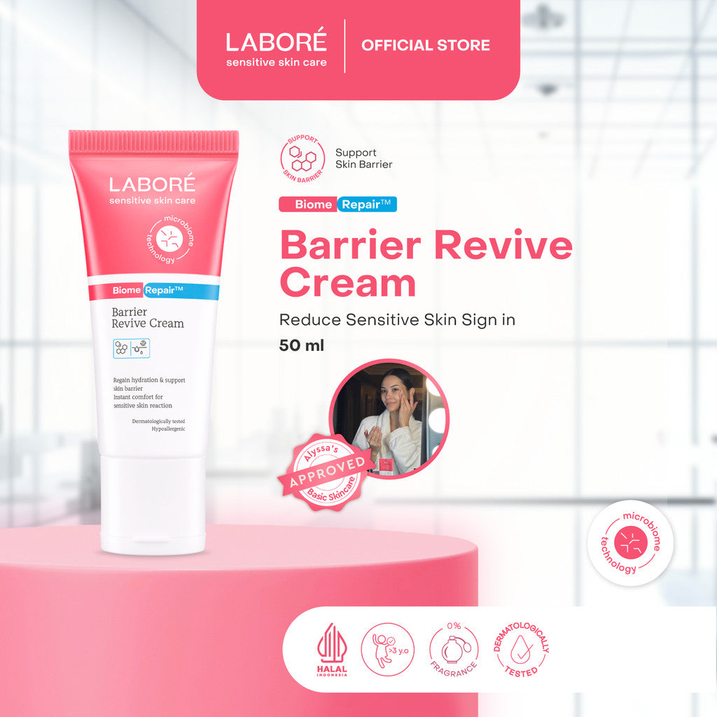 Labore Sensitive Skin Care BiomeRepair Barrier Revive Cream 50 ml - Moisturizer - Melembabkan Kulit - Pelembab Wajah - Perawatan Kulit Expert Ekspert - Facial - Day Cream Night Cream BPOM - Skincare Best Seller - Skincare Viral