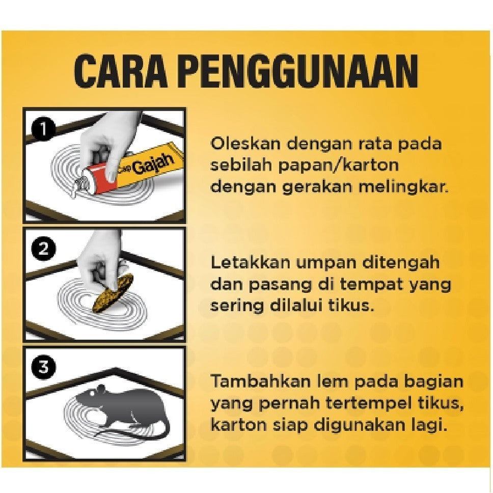 Lem Tikus Tube Cap Gajah 100ml Rat Glue Ekstra Lengket