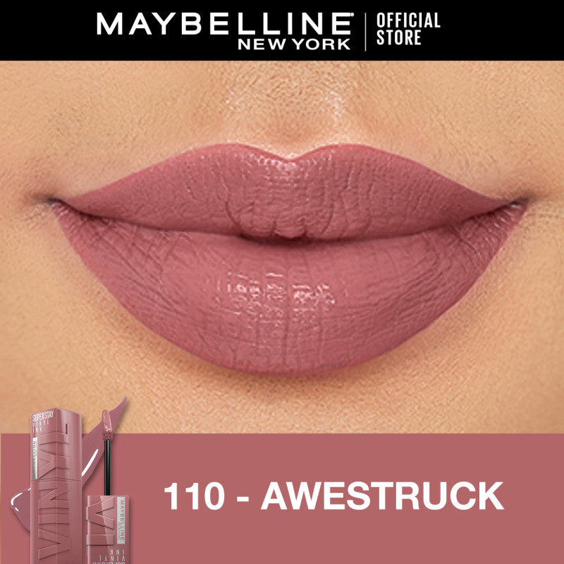 [4 NEW SHADES MILK TEA LIMITED EDITION] MAYBELLINE OFFICIAL Superstay Vinyl Ink 4.2 ml - Shiny Pigmented Liquid Lipstik Lipstick Make Up Lipcream Longlasting Waterproof Tahan Lama 16 Jam Lipstik Lipgloss Lipbalm Liptint