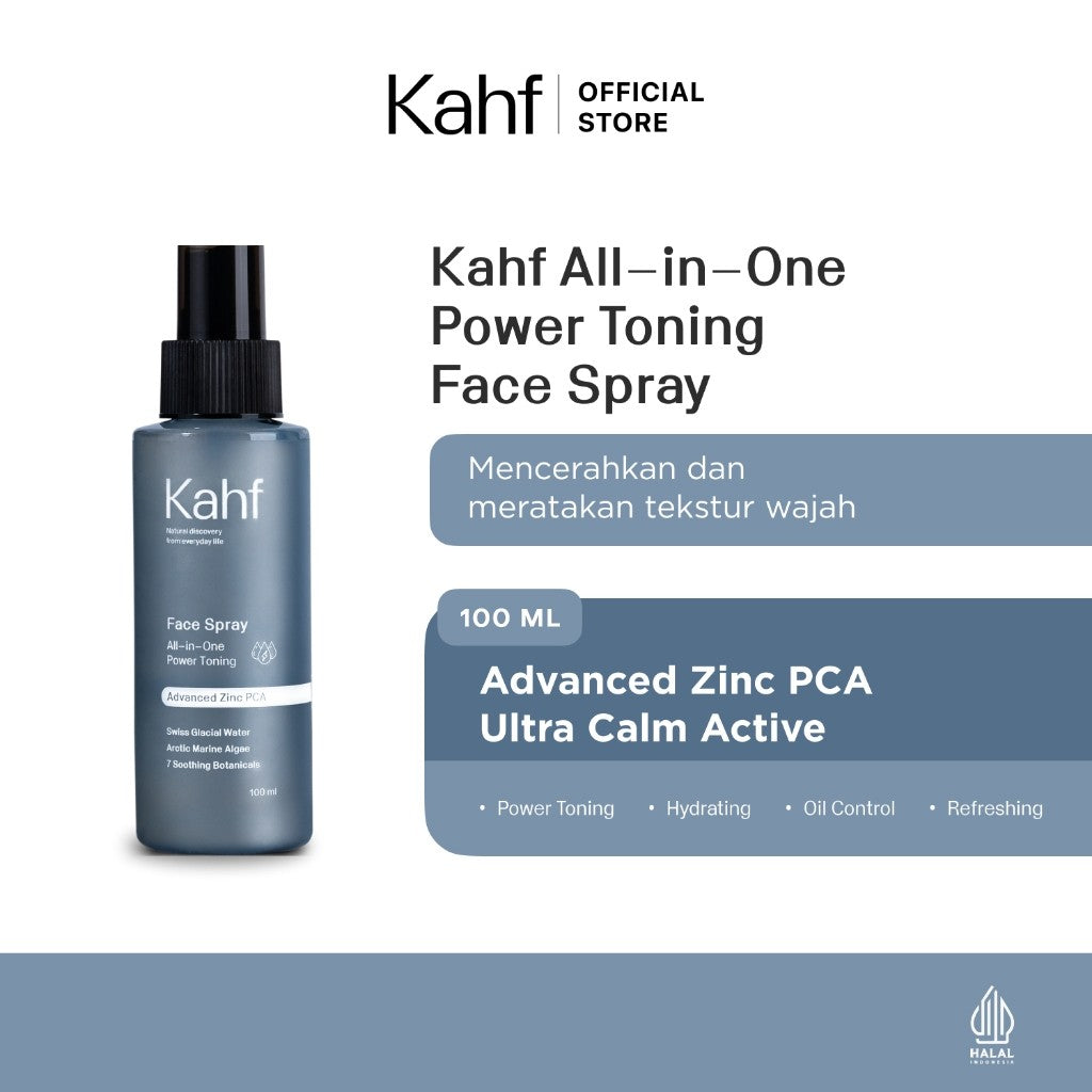 [KAHF BUNDLE 3IN1 PAKET PERAWATAN WAJAH KOMPLIT FULL STEP] Total Daily Protection Set Bundling (Toner + Serum + Sunscreen) - Suitable for Daily Use