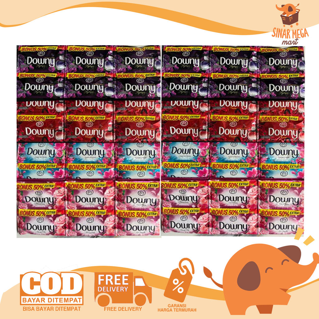 DOWNY Sachet Renceng 6 All Varian 24ml | Downy 1000 Adorable, Floral, Fresh, Milky, Mystiq, Passion