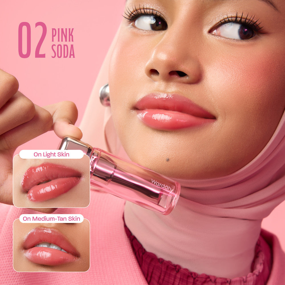 NEW! WARDAH Glossicle Peptide Balm - Ombre Glossicle - Dilengkapi dengan Peptide & UV Filter - Memperkuat Lip Barrier - Tidak Lengket- Glossy - Lip Balm -Lip Tint - Makeup - Natural Gloss - Glossy - Tinted Balm