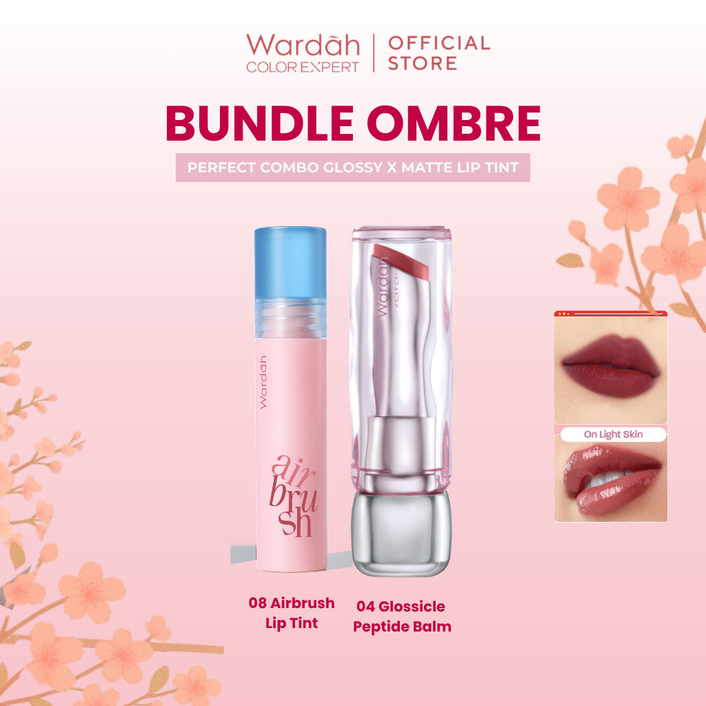 NEW! WARDAH Glossicle Peptide Balm - Ombre Glossicle - Dilengkapi dengan Peptide & UV Filter - Memperkuat Lip Barrier - Tidak Lengket- Glossy - Lip Balm -Lip Tint - Makeup - Natural Gloss - Glossy - Tinted Balm