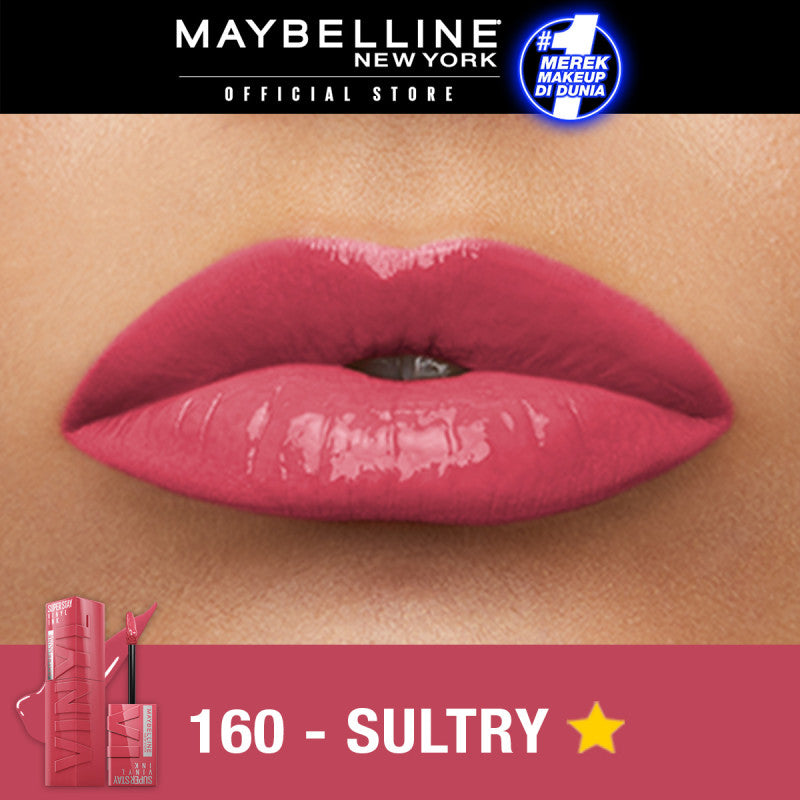[4 NEW SHADES MILK TEA LIMITED EDITION] MAYBELLINE OFFICIAL Superstay Vinyl Ink 4.2 ml - Shiny Pigmented Liquid Lipstik Lipstick Make Up Lipcream Longlasting Waterproof Tahan Lama 16 Jam Lipstik Lipgloss Lipbalm Liptint