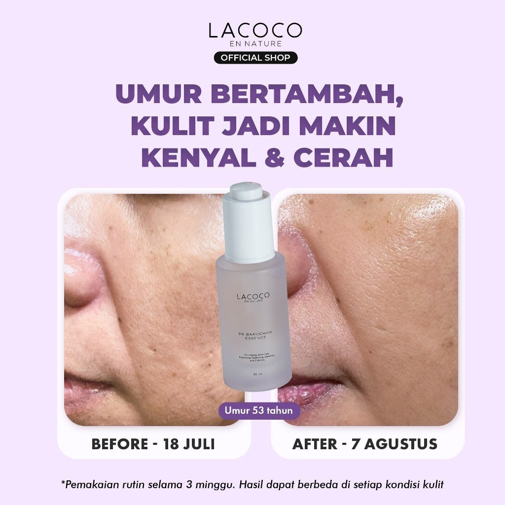 [SPECIAL PRICE] Lacoco 5% Bakuchiol Essence 30ml Retinol Alami Anti Aging/Menyamarkan tampilan garis halus dan kerutan