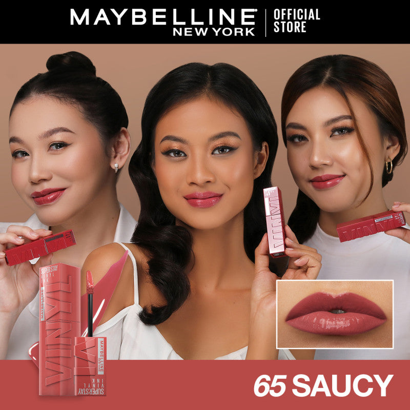 [4 NEW SHADES MILK TEA LIMITED EDITION] MAYBELLINE OFFICIAL Superstay Vinyl Ink 4.2 ml - Shiny Pigmented Liquid Lipstik Lipstick Make Up Lipcream Longlasting Waterproof Tahan Lama 16 Jam Lipstik Lipgloss Lipbalm Liptint