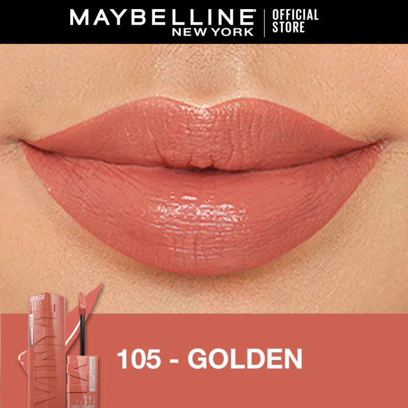 [4 NEW SHADES MILK TEA LIMITED EDITION] MAYBELLINE OFFICIAL Superstay Vinyl Ink 4.2 ml - Shiny Pigmented Liquid Lipstik Lipstick Make Up Lipcream Longlasting Waterproof Tahan Lama 16 Jam Lipstik Lipgloss Lipbalm Liptint
