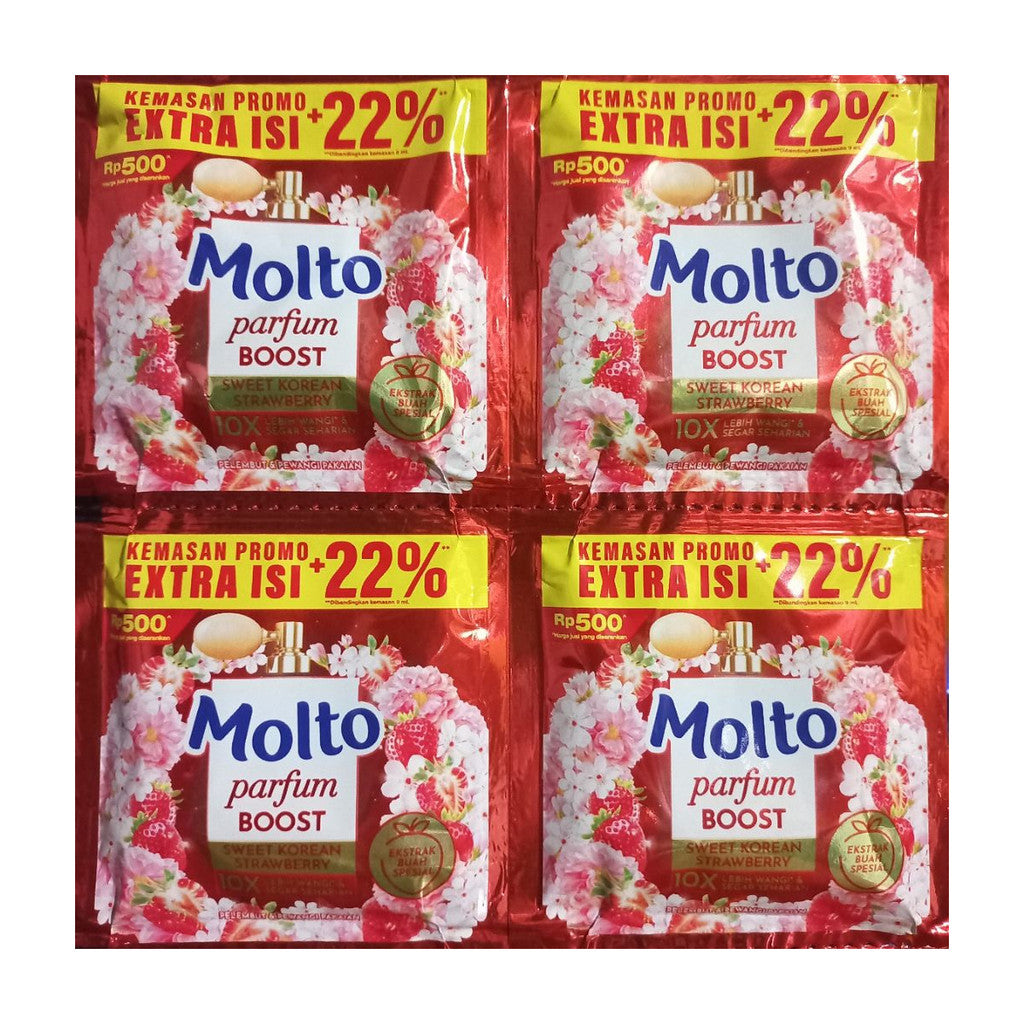 MOLTO Parfum + Protect Sachet Renceng 12 Pcs | Molto Pewangi dan Pelembut 10ml Blooming, Elegant
