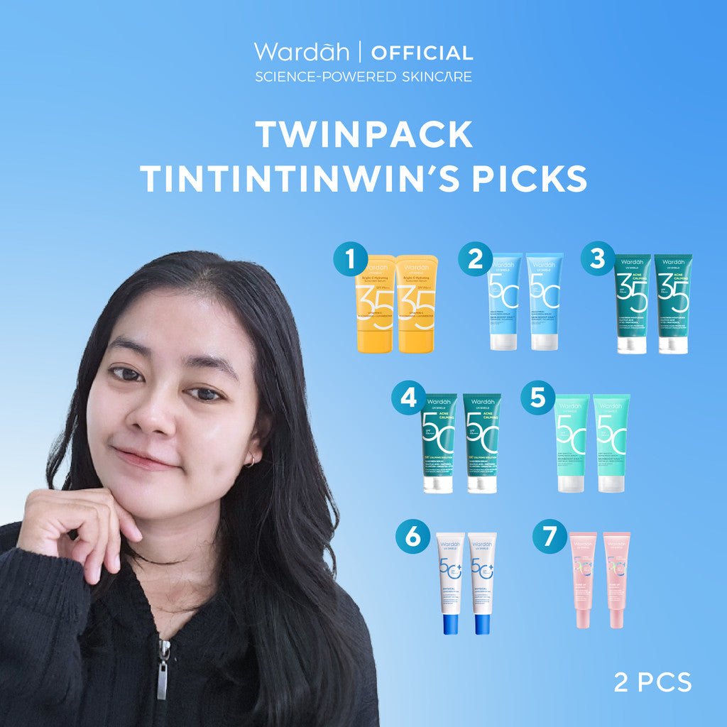 [TINTINTINWIN'S PICKS] TWINPACK WARDAH UV Shield Airy Smooth, Acne Calming, Aqua Fresh, Essential, Tone Up, Physical Sunscreen - Skincare