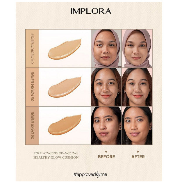 Implora Healthy Glow Cushion 13gr Reguler / Refill Pack