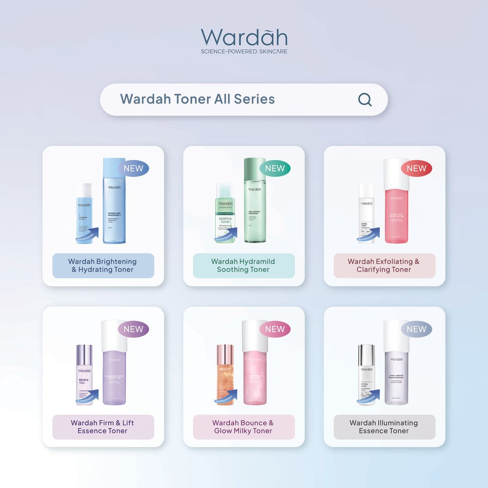 [Wardah Member Exclusive] Wardah Toner All Series - Acnederm, Lightening, Crystal Secret, Renew You, Hydra Rose