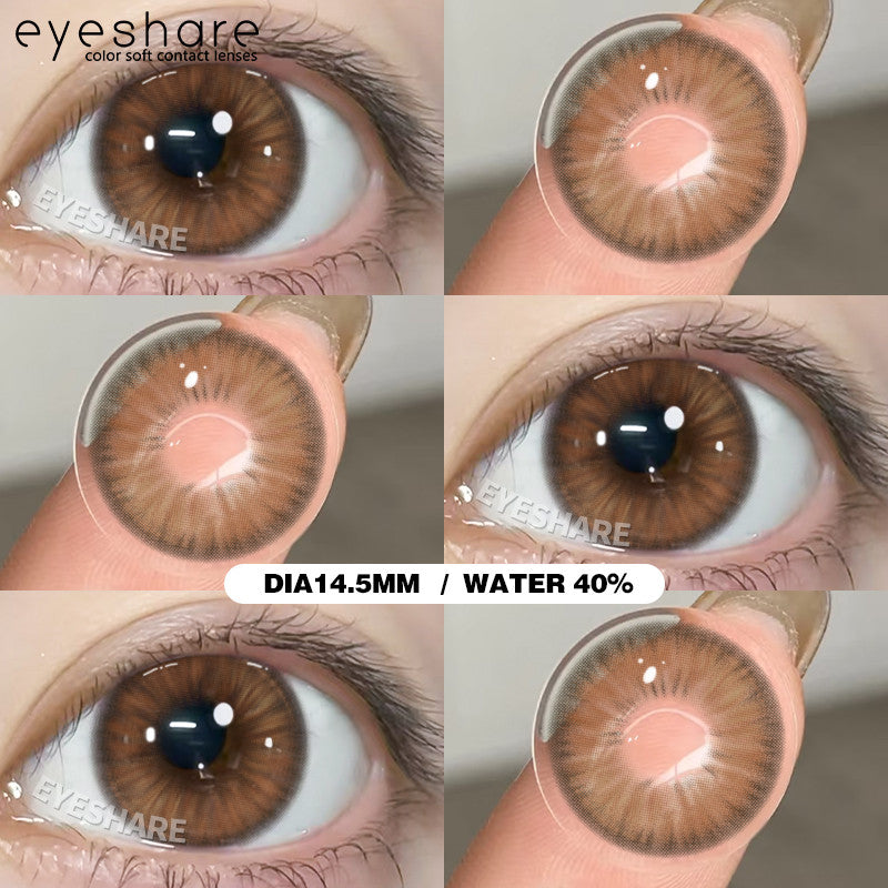 Eyeshare Softlens MONTREAL Gray Big Eyes 14.5mm 1Pasang Lensa Kontak Pupil Berwarna Terang