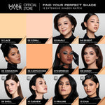 MAKE OVER Duo Touch Up Kit: NEW! Mini Perfect Cover Powder Foundation 4.4 g + Powerstay Suede Blush 5.5 g - Paket Lengkap Bedak Padat dan Blush On - TWC Two Way Cake Cover Melt and Blur Powder 16H Blurring Velvet Smooth Finish