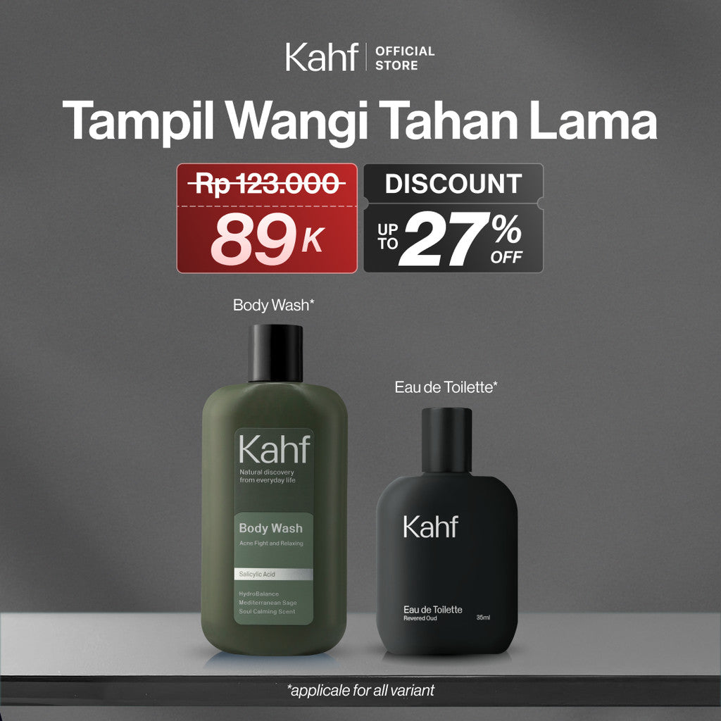 [SPECIAL KAHF DECODE : PAKET TAMPIL WANGI TAHAN LAMA] Paket Wangi & Segar Seharian (Body Wash + Eau de Toillete) - 2in1 Bundle untuk Tampil Wangi Tahan Lama & Segar Seharian - Suitable for Daily Use