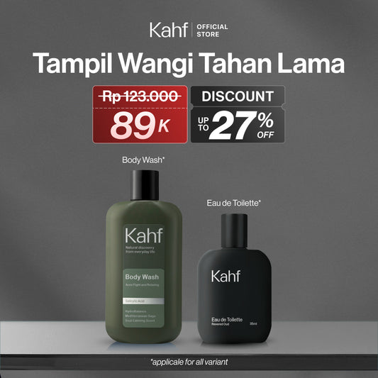[SPECIAL KAHF DECODE : PAKET TAMPIL WANGI TAHAN LAMA] Paket Wangi & Segar Seharian (Body Wash + Eau de Toillete) - 2in1 Bundle untuk Tampil Wangi Tahan Lama & Segar Seharian - Suitable for Daily Use