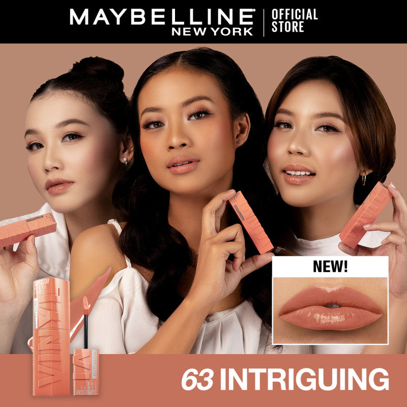 [4 NEW SHADES MILK TEA LIMITED EDITION] MAYBELLINE OFFICIAL Superstay Vinyl Ink 4.2 ml - Shiny Pigmented Liquid Lipstik Lipstick Make Up Lipcream Longlasting Waterproof Tahan Lama 16 Jam Lipstik Lipgloss Lipbalm Liptint