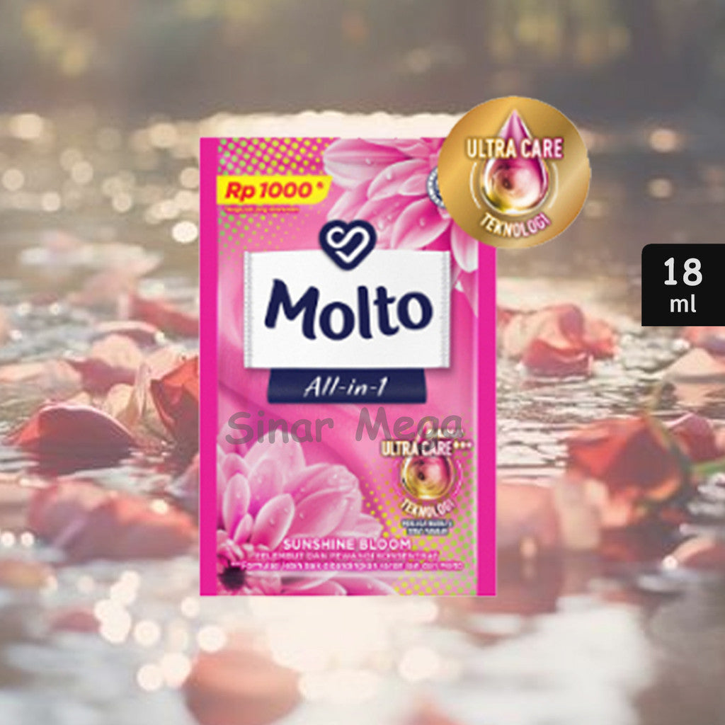MOLTO Parfum + Protect Sachet Renceng 6 Pcs | Molto Pewangi dan Pelembut 18ml All Varian