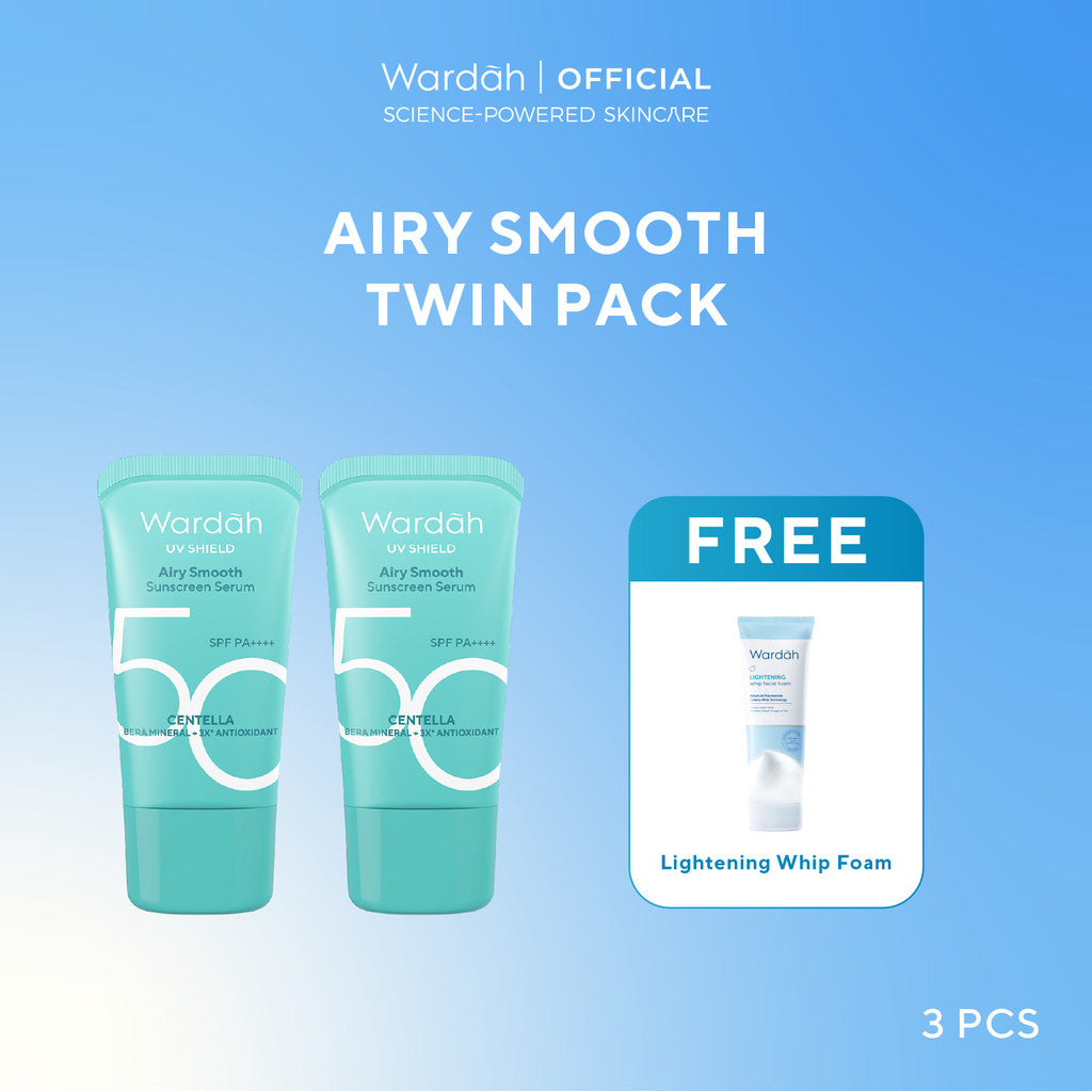 [TINTINTINWIN'S PICKS] TWINPACK WARDAH UV Shield Airy Smooth, Acne Calming, Aqua Fresh, Essential, Tone Up, Physical Sunscreen - Skincare