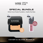 [SPECIAL 11.11] MAKE OVER Cover and Gloss Bundle: NEW! Perfect Cover Powder Foundation FULL SIZE + NEW! Amplify Fluid Glass - Paket Lengkap Lip Glass Gloss Rasa Lip Balm dengan TWC Two Way Cake Tahan Lama 16 Jam Pigmented Blur Powder