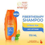 BUY 1 GET 1 - Makarizo Hair Energy Fibertheraphy Shampoo Anti Dandruff Citrus Tea 170mL FREE Creambath Kiwi Extract 60 gr