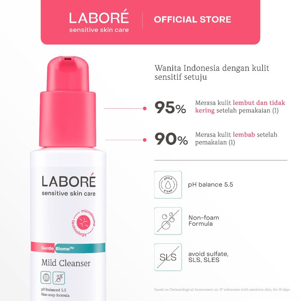 [B2G3] Labore Comfort Barrier Package (Barrier Revive Cream 50ml, Mild Cleanser 100ml) - Paket Pelembab dan Pembersih Wajah untuk Kulit Sensitif