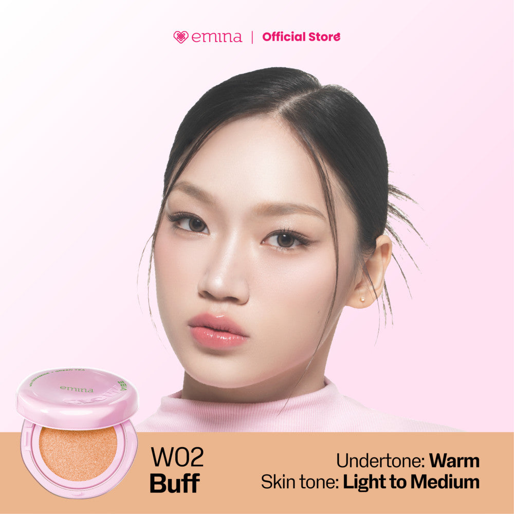 [SPECIAL 11.11] NEW! Emina Glow & Matte 3in1 Skincare Cushion SPF 50 PA++++ 13 G | Flawless Lightweight Make Up Foundation Glowing Skin Transferproof Full High Coverage Bedak Waterproof Sweatproof Dewy Moisturizer Hydrating Barrier Non-Comedogenic BB Crea