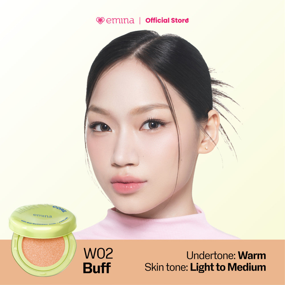 [SPECIAL 11.11] NEW! Emina Glow & Matte 3in1 Skincare Cushion SPF 50 PA++++ 13 G | Flawless Lightweight Make Up Foundation Glowing Skin Transferproof Full High Coverage Bedak Waterproof Sweatproof Dewy Moisturizer Hydrating Barrier Non-Comedogenic BB Crea