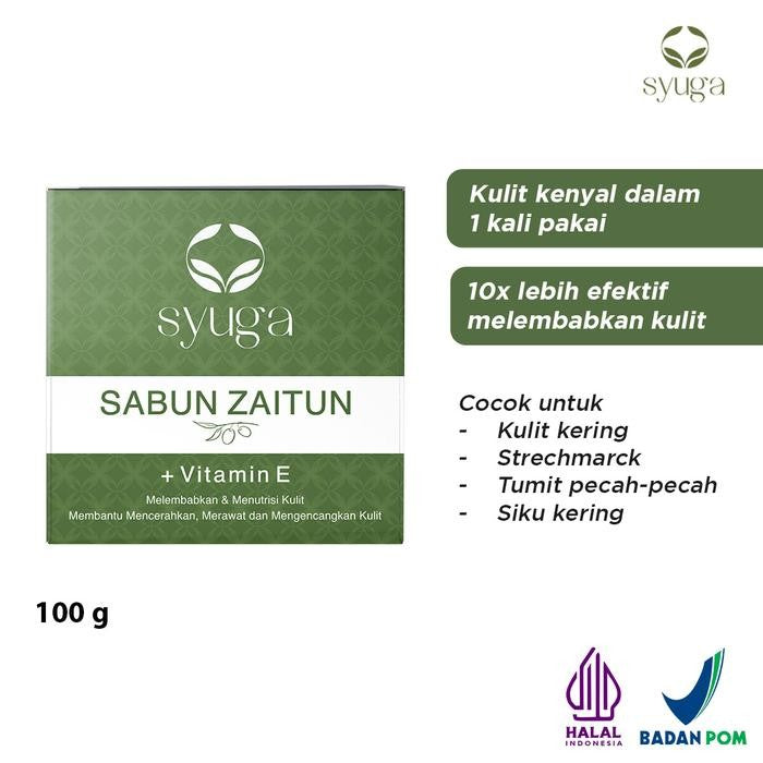 SYUGA Sabun Batang 100gr | Sabun Jerawat Punggung | Sabun Badan Wajah Mencerahkan & Melembabkan
