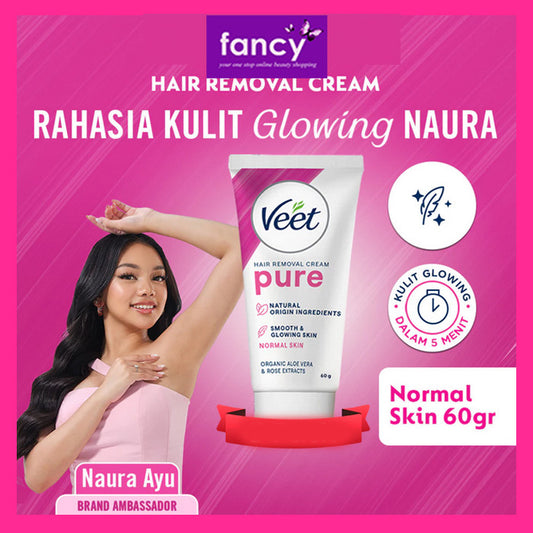 Veet Hair Removal Cream 60gr Normal Jumbo, Kulit Lembut 7 Hari
