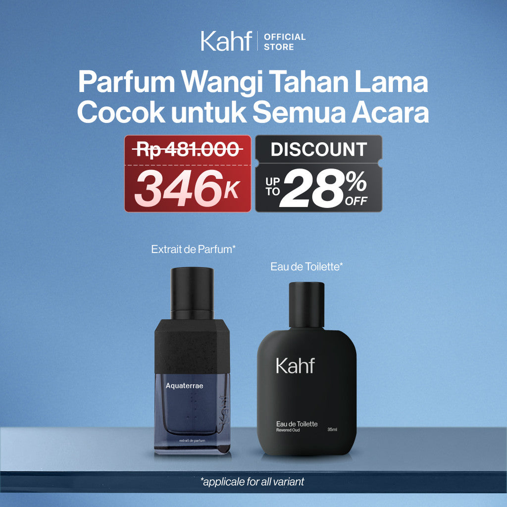[SPECIAL KAHF DECODE : PAKET PARFUM WANGI TAHAN LAMA COCOK UNTUK SEMUA ACARA] Paket Double Impact (Extrait de Parfum + Eau de Toillete) - 2in1 Bundle Parfum Premium Wangi Tahan Lama untuk Acara Formal atau Kegiatan Sehari-hari - Suitable for Daily Use