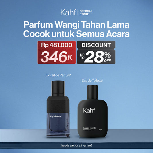 [SPECIAL KAHF DECODE : PAKET PARFUM WANGI TAHAN LAMA COCOK UNTUK SEMUA ACARA] Paket Double Impact (Extrait de Parfum + Eau de Toillete) - 2in1 Bundle Parfum Premium Wangi Tahan Lama untuk Acara Formal atau Kegiatan Sehari-hari - Suitable for Daily Use
