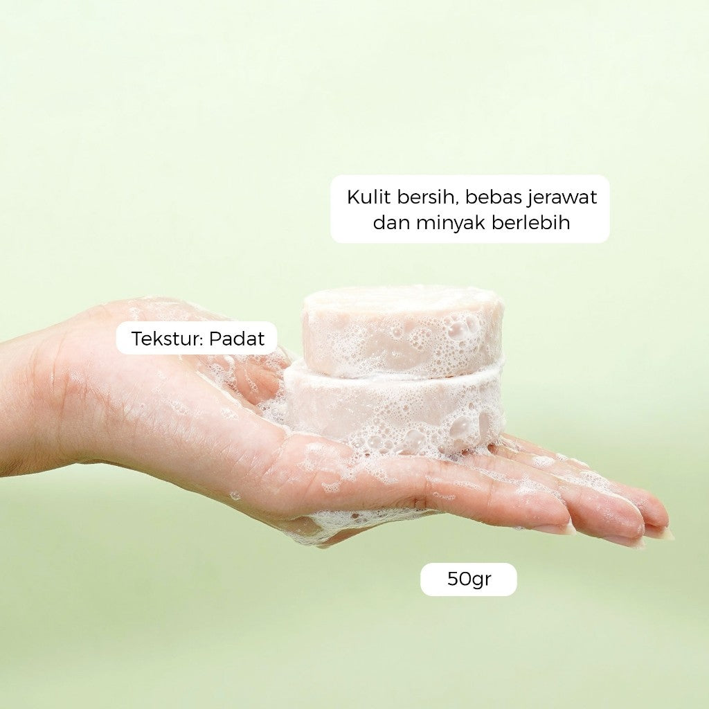 [SPECIAL PRICE] Bar Soap Avoskin Naufa Pure Olive Oil 50gr-Sabun Kulit Berminyak