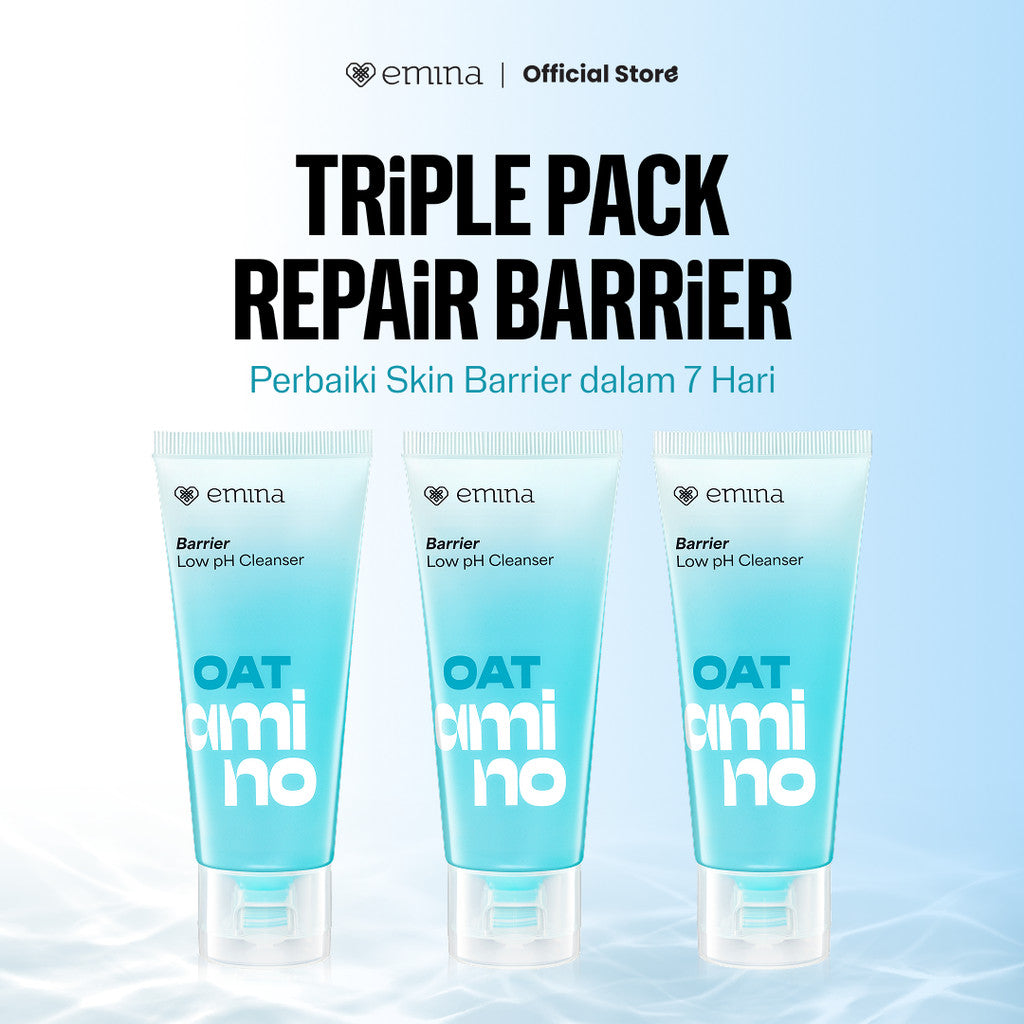 [SPECIAL 11.11] Emina Oat Amino Ceramide Barrier Low pH Gel Cleanser 70ml - Facial Wash Skincare Sabun Muka Cerah Glowing Perbaiki Skin Barrier Cleansing Kontrol Minyak Sebum Lembap Tanpa Ketarik Gentle Cocok Semua Jenis Kulit dan Sensitif Bersih