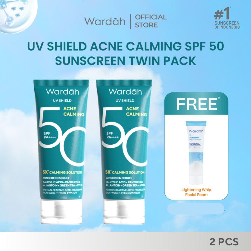 [TINTINTINWIN'S PICKS] TWINPACK WARDAH UV Shield Airy Smooth, Acne Calming, Aqua Fresh, Essential, Tone Up, Physical Sunscreen - Skincare