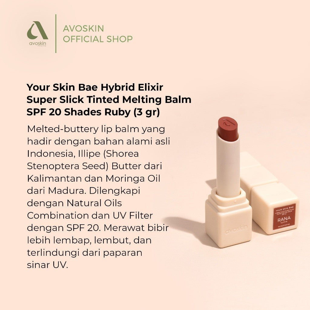 [SPECIAL PRICE] YSB Hybrid Elixir Super Slick Tinted Melting Balm SPF 20 Rana (3 gr)