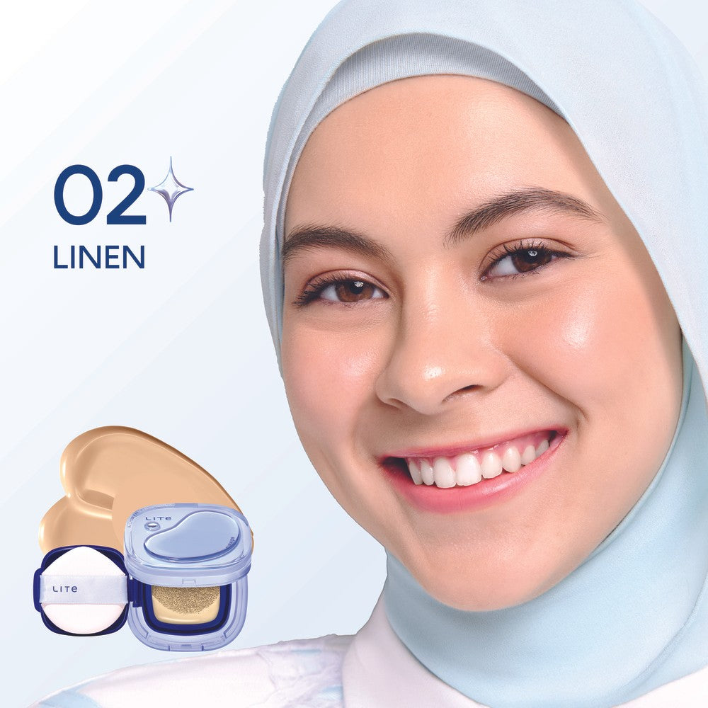 WARDAH Paket Make Up Flawless Bebas Kilap | Tahan Lama & Anti Kusam | Light+ Lite Skin Filter Cushion + Lightening Matte Powder | Light Plus Lightplus Bedak Tabur Loose Powder Bundle Makeup
