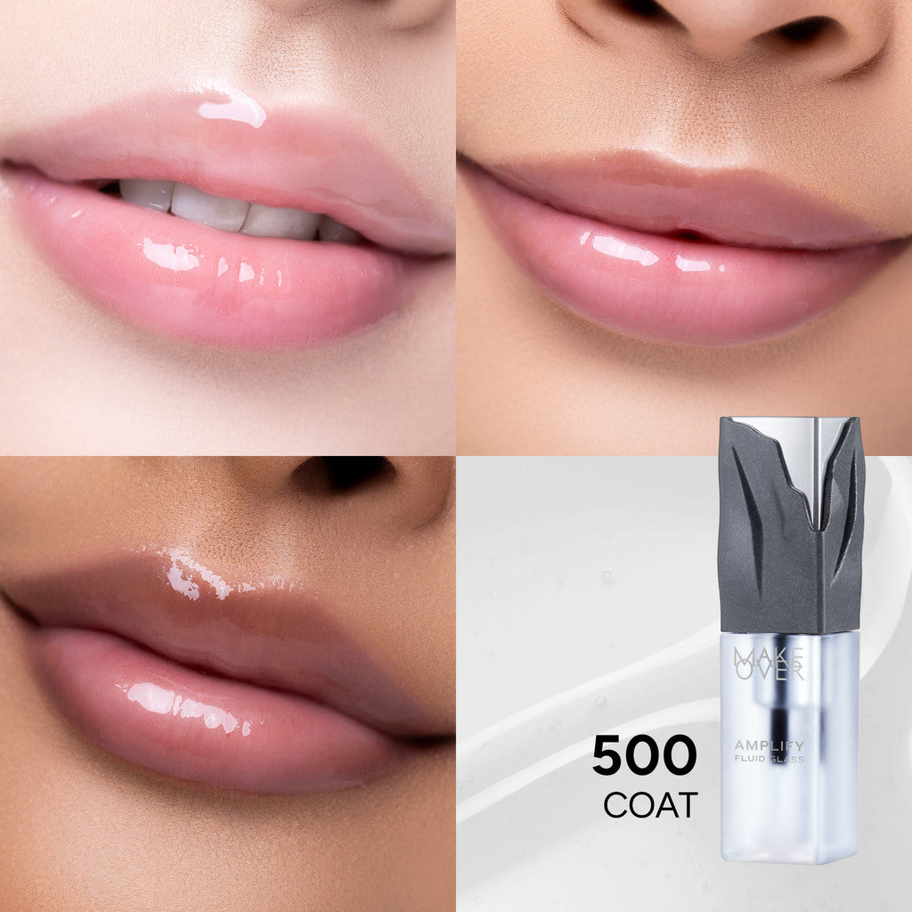 [SPECIAL 11.11] NEW! MAKE OVER Amplify Fluid Glass Lip Gloss - Peptide Plump Technology Hydrating Glossy Shine Non Sticky Buildable Color Lip Balm Comfort Moisturizing Plump Lips