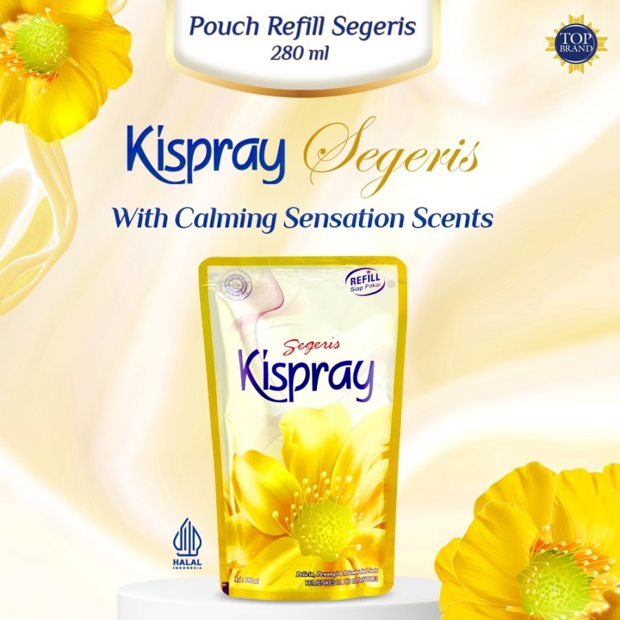 KISPRAY Refill Pouch Ironing Aid - Pelicin Pewangi Pelembut Setrika Pakaian 200ml / 280ml