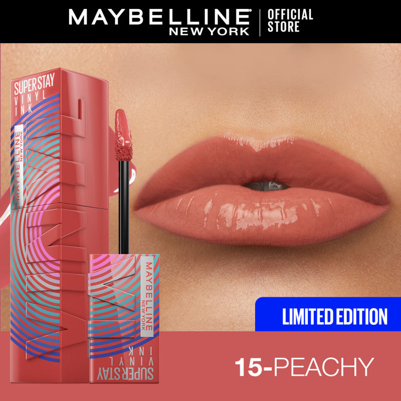[4 NEW SHADES MILK TEA LIMITED EDITION] MAYBELLINE OFFICIAL Superstay Vinyl Ink 4.2 ml - Shiny Pigmented Liquid Lipstik Lipstick Make Up Lipcream Longlasting Waterproof Tahan Lama 16 Jam Lipstik Lipgloss Lipbalm Liptint