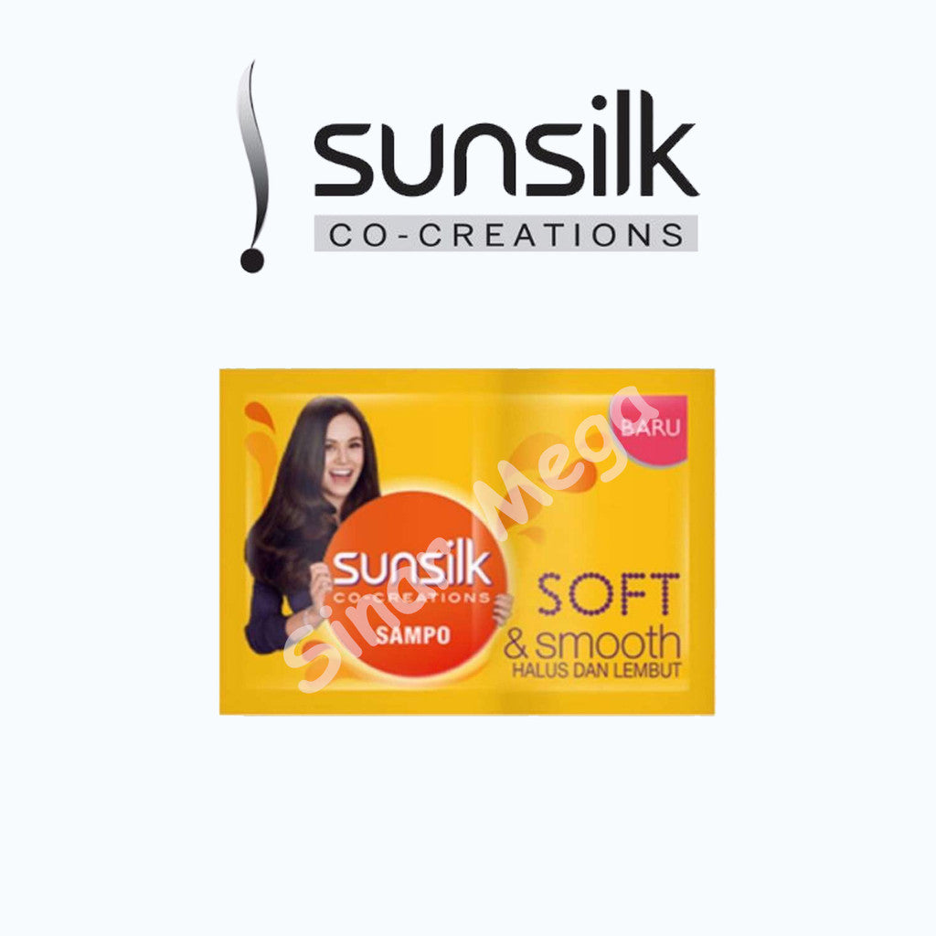 SUNSILK Shampoo Sachet Renceng 12 Pcs | Shampo Sunsilk 10ml Glossy Black, Silky Smooth