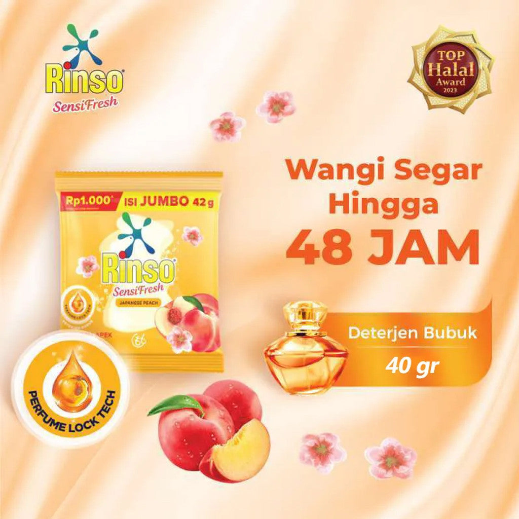 RINSO Anti Noda + Molto Powder Sachet Renceng 6 Pcs | RINSO Anti Noda, Sensi Fresh, Rinso Pure