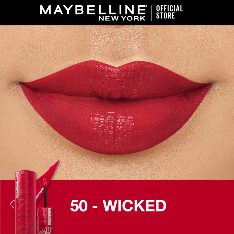 [4 NEW SHADES MILK TEA LIMITED EDITION] MAYBELLINE OFFICIAL Superstay Vinyl Ink 4.2 ml - Shiny Pigmented Liquid Lipstik Lipstick Make Up Lipcream Longlasting Waterproof Tahan Lama 16 Jam Lipstik Lipgloss Lipbalm Liptint