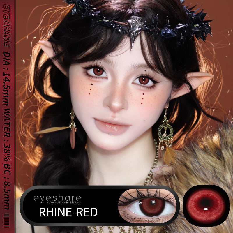 Eyeshare Softlens Big Eyes Merah Biru Ungu Abu-abu Merah Muda 14.5MM 1Pasang Lensa Kontak Cosplay Mata Halloween Softlen