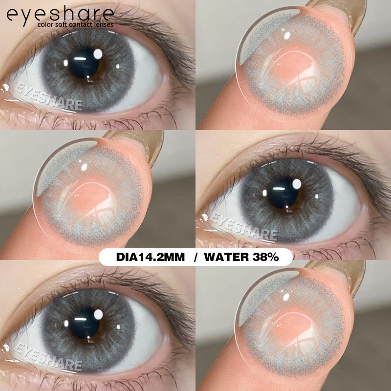 Eyeshare Softlens MONTREAL Gray Big Eyes 14.5mm 1Pasang Lensa Kontak Pupil Berwarna Terang