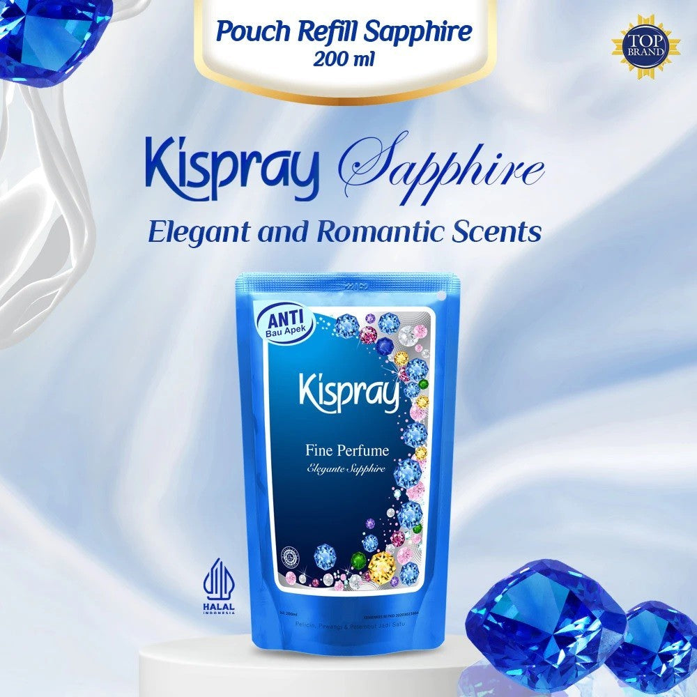 KISPRAY Refill Pouch Ironing Aid - Pelicin Pewangi Pelembut Setrika Pakaian 200ml / 280ml