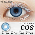 Eyeshare Softlens Big Eyes Merah Biru Ungu Abu-abu Merah Muda 14.5MM 1Pasang Lensa Kontak Cosplay Mata Halloween Softlen