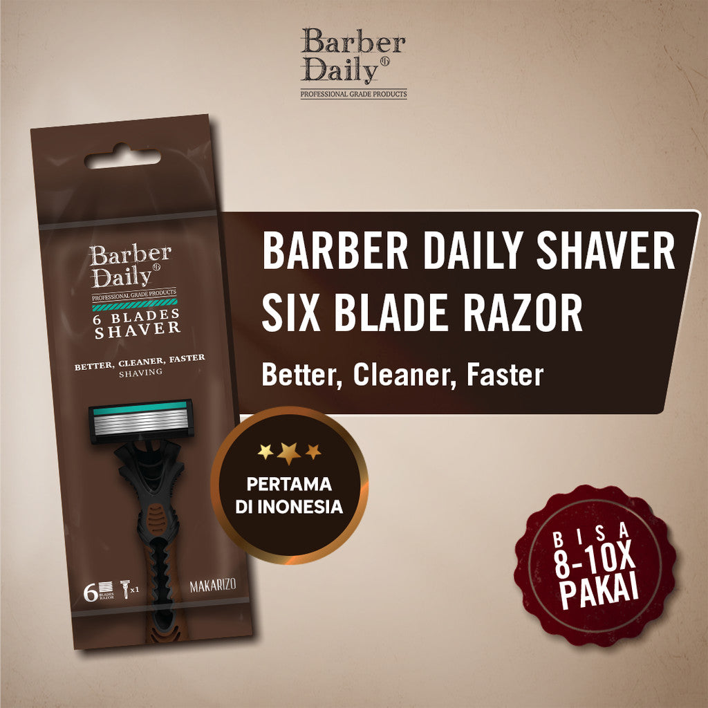[FREE] Barber Daily Shaver Six Blade Razor