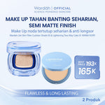 [NEW BUNDLE] Wardah Lite Skin Filter Cushion 11 g - Makeup Ringan Tahan 8 Jam Flawless Coverage Powder Foundation Glad Setting BB Cream Soft Satin & Glow | Two Way Cake, Loose Powder, Micellar Water, Airbrush Lip Tint | Light+ | Light Plus | Lightplus