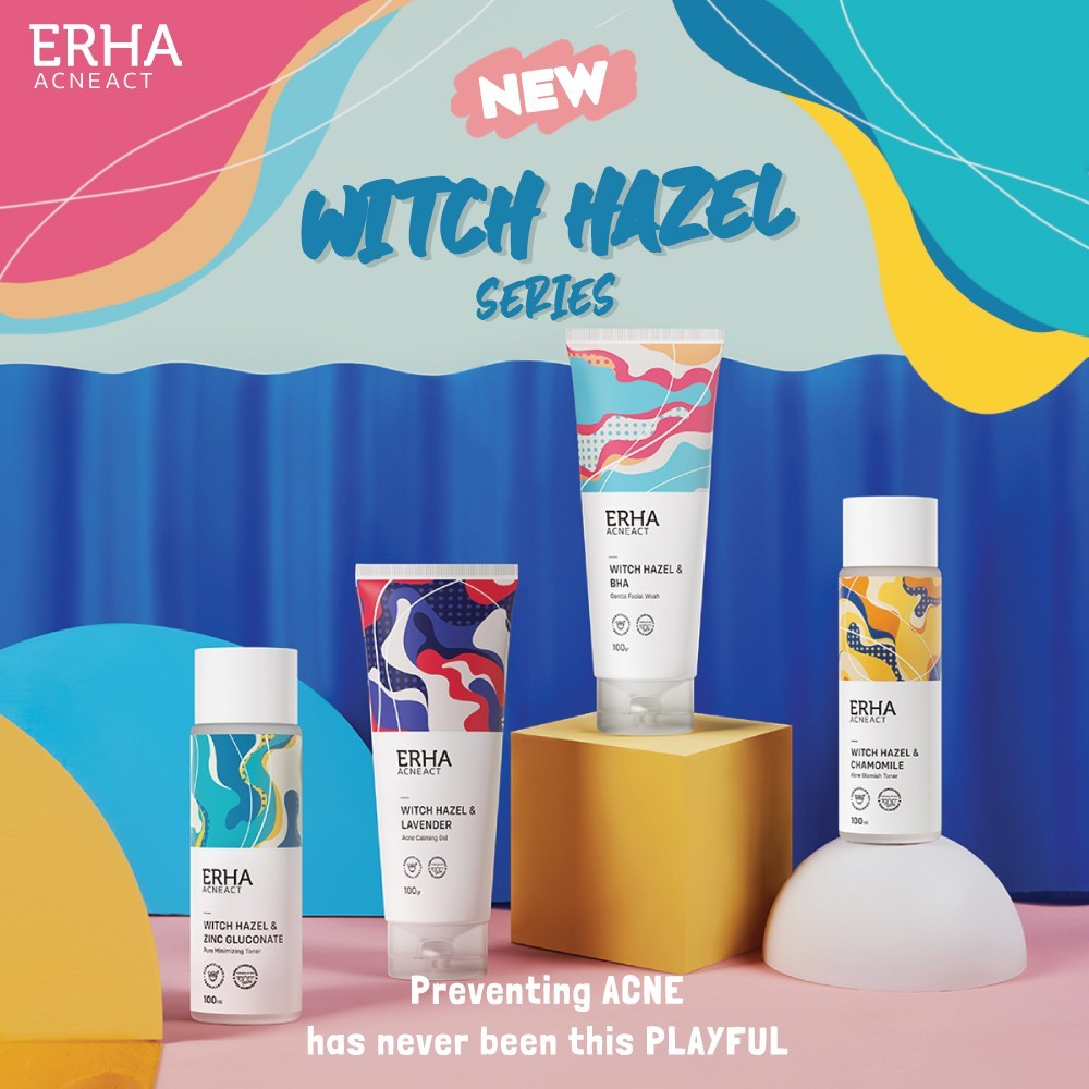[Clearance Sale] ERHA Acneact Witch Hazel & Lavender Acne Calming Gel 100g - Pelembab Wajah