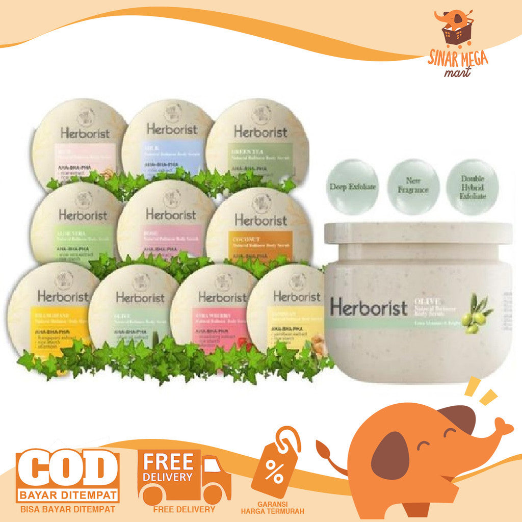 HERBORIST Natural Balinese Body Scrub 100gr / 200gr - Lulur Badan dengan AHA-BHA-PHA